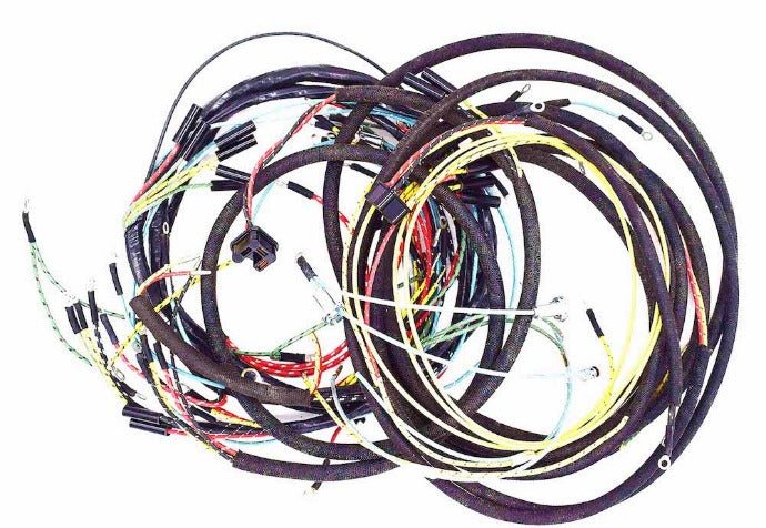 Complete Wiring Harness w/ No Turn Signals, 1945 - 1946, Willys and Jeep CJ - 2A w/ Horn on - The JeepsterMan