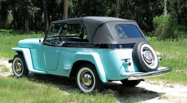 Convertible Top, Cloth, 1948 - 1951 Jeepster, Haartz Stayfast - The JeepsterMan