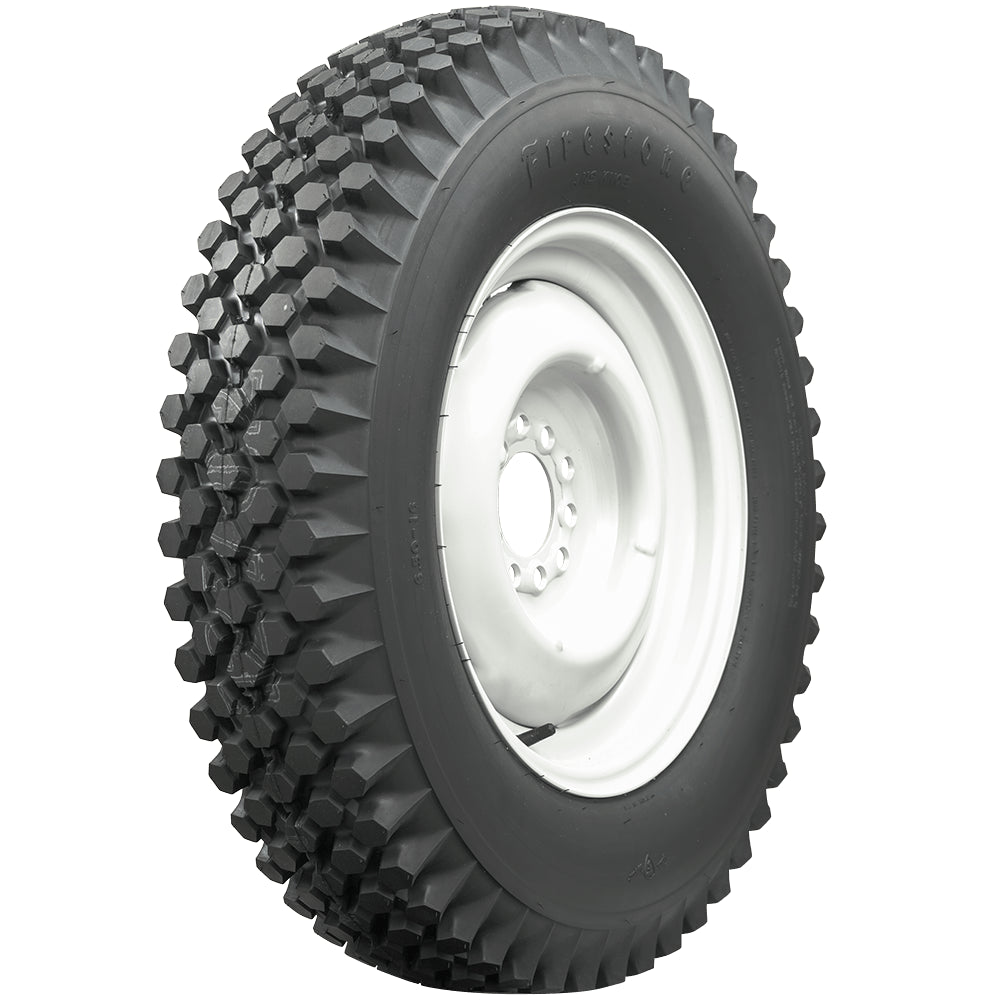 Firestone Knobby Tread 650 X 16", 4 Ply, 1941 - 1971, Willys and Jeep - The JeepsterMan