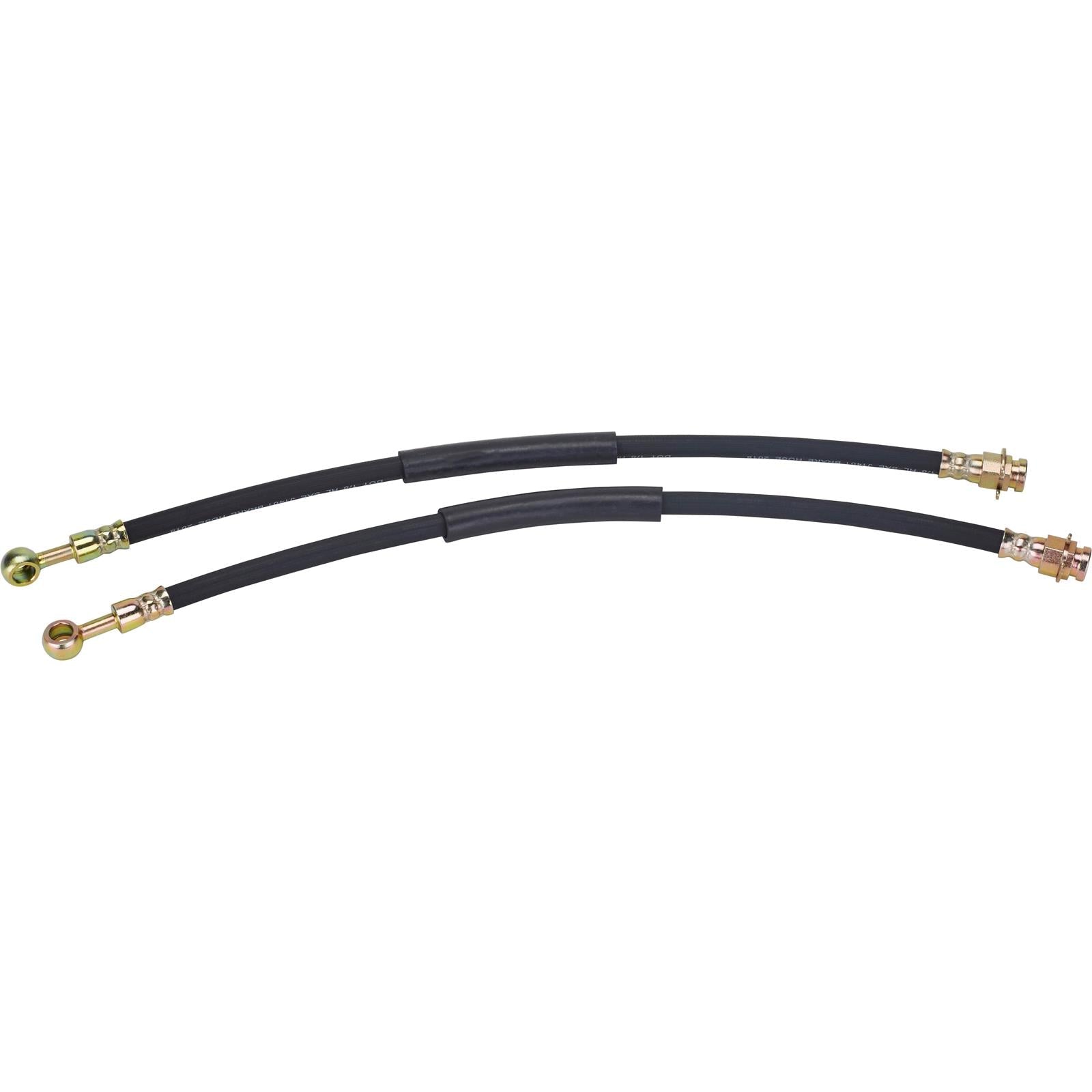Front Disc Brake Hoses, 3/8 - 24 and 10mm Banjo, Universal, Willys and Jeep - The JeepsterMan