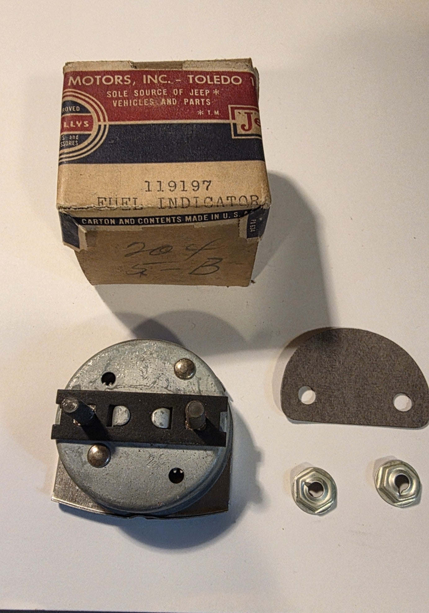 Fuel Gauge, Black Face, NOS - The JeepsterMan