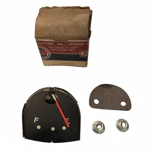 Fuel Gauge, Black Face, NOS - The JeepsterMan