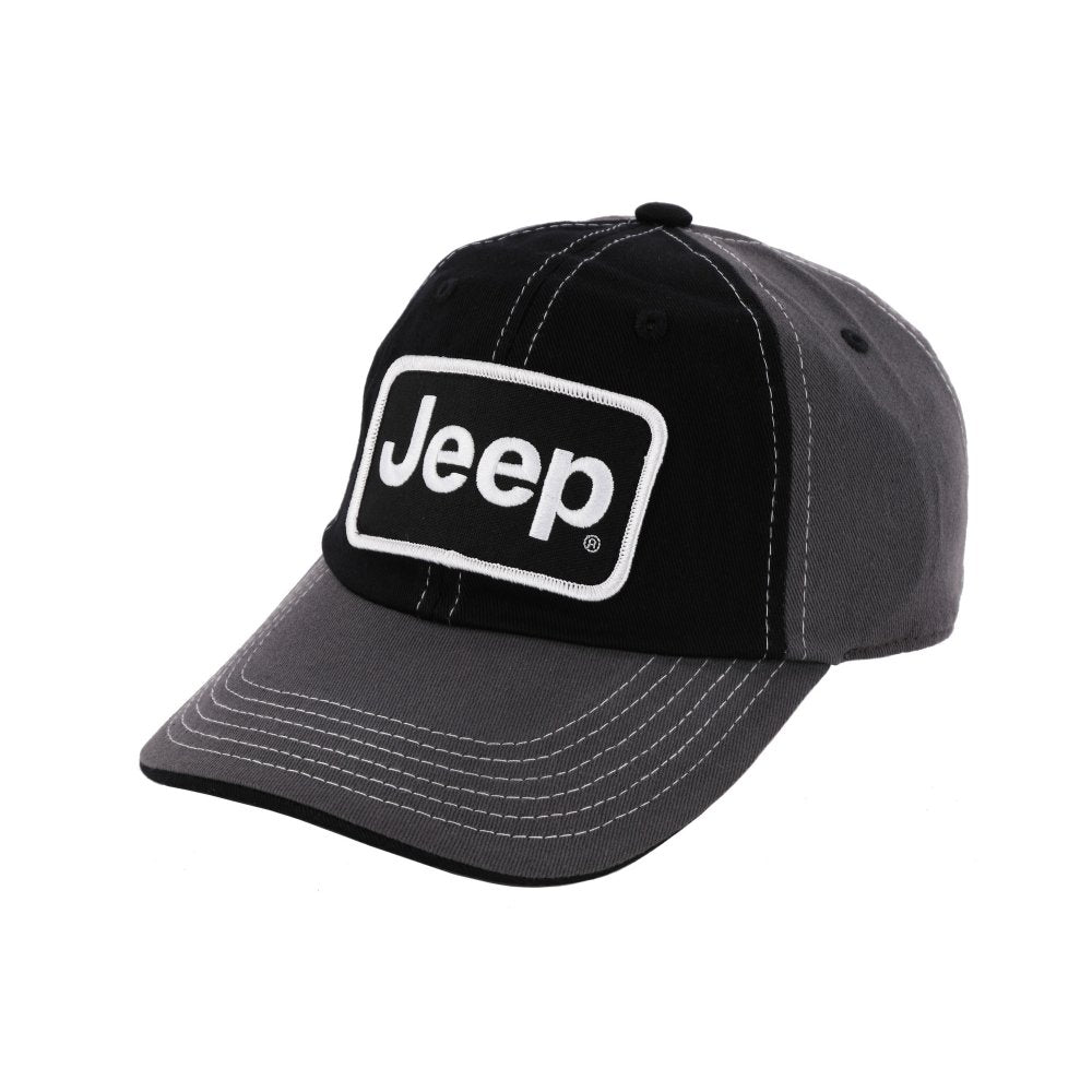 Hat - Jeep Chino Twill Patch - Black/Charcoal/White - The JeepsterMan