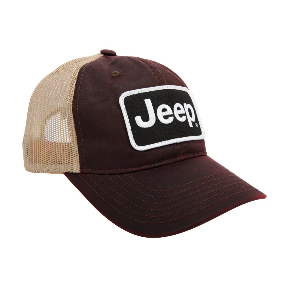 Hat - Jeep Coated Chino Twill Patch - Snazzberry/Khaki - The JeepsterMan