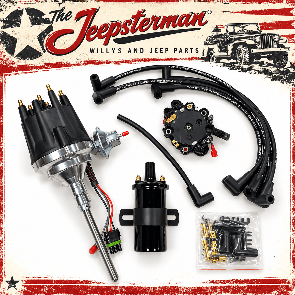 HEI Conversion Kit, 12 Volt, 4-134 Engine, 1941-1971, Willys and Jeep Vehicles - The JeepsterMan
