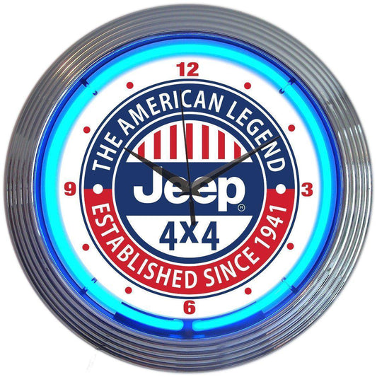 Jeep The American Legend Neon Clock - The JeepsterMan