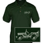 Jeep Willys WWII 1941 - 1945 Adult Pique Polo Shirt - Side View - The JeepsterMan