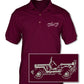 Jeep Willys WWII 1941 - 1945 Adult Pique Polo Shirt - Side View - The JeepsterMan