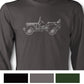 Jeep Willys WWII 1941 - 1945 T-Shirt - Long Sleeves - Side View - The JeepsterMan