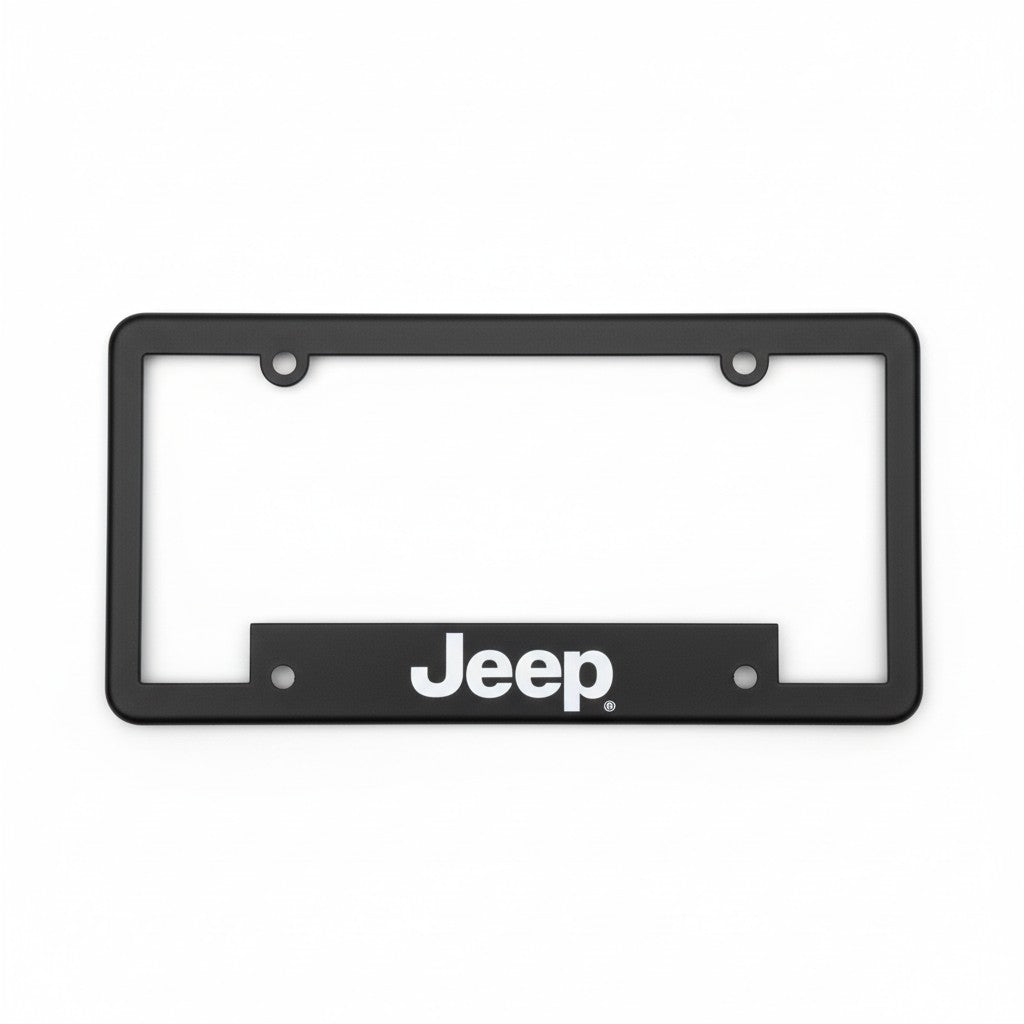 License Plate Frame - Jeep Text - The JeepsterMan