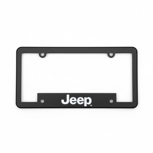 License Plate Frame - Jeep Text - The JeepsterMan
