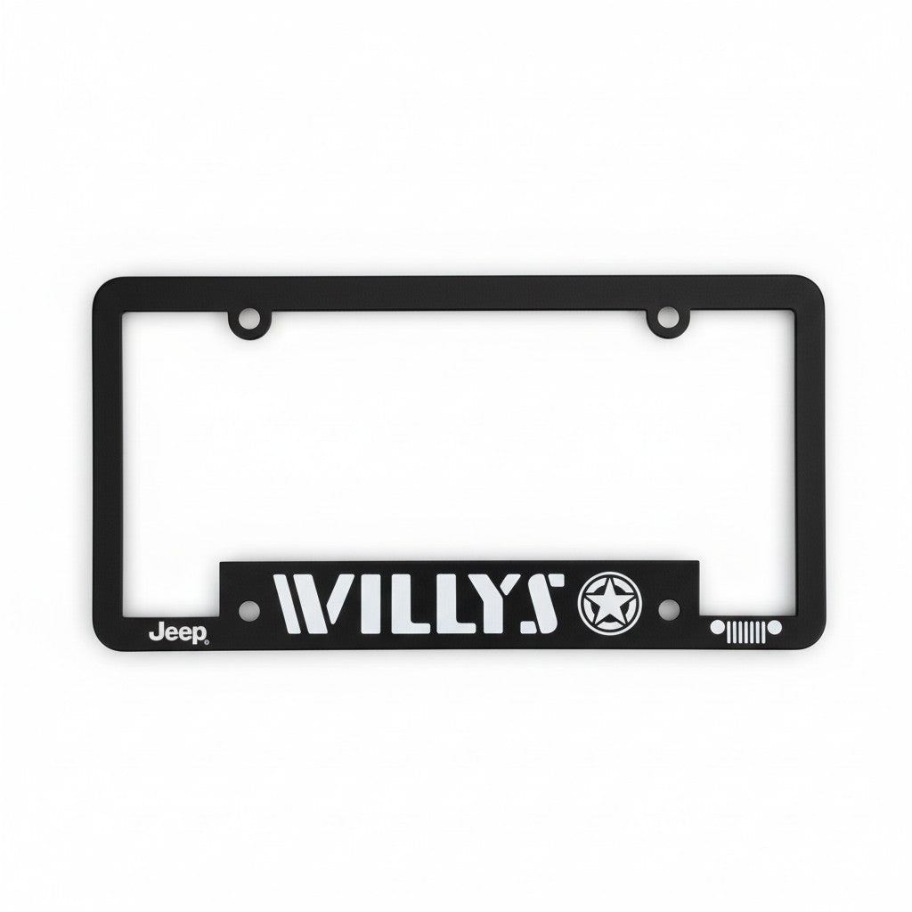 License Plate Frame - Jeep Willys - The JeepsterMan