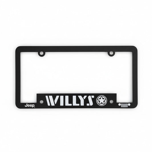 License Plate Frame - Jeep Willys - The JeepsterMan
