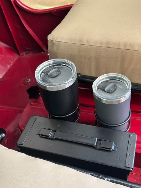 Magnetic Ammo Can Console with Dual Cup Holders - The JeepsterMan