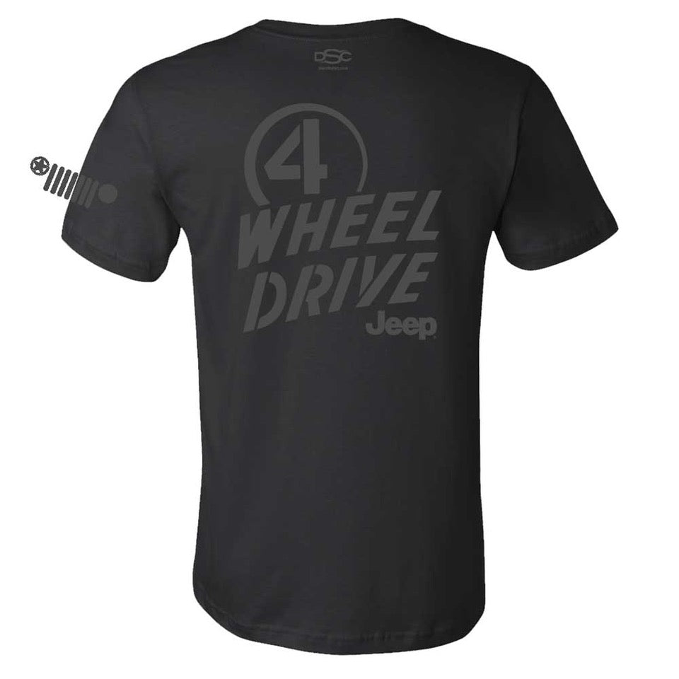 Mens Jeep® Willys 4WD T-Shirt - Black - The JeepsterMan