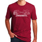 Mens Jeep® Willys Dash Plaque T-Shirt - Heather Deep Red - The JeepsterMan