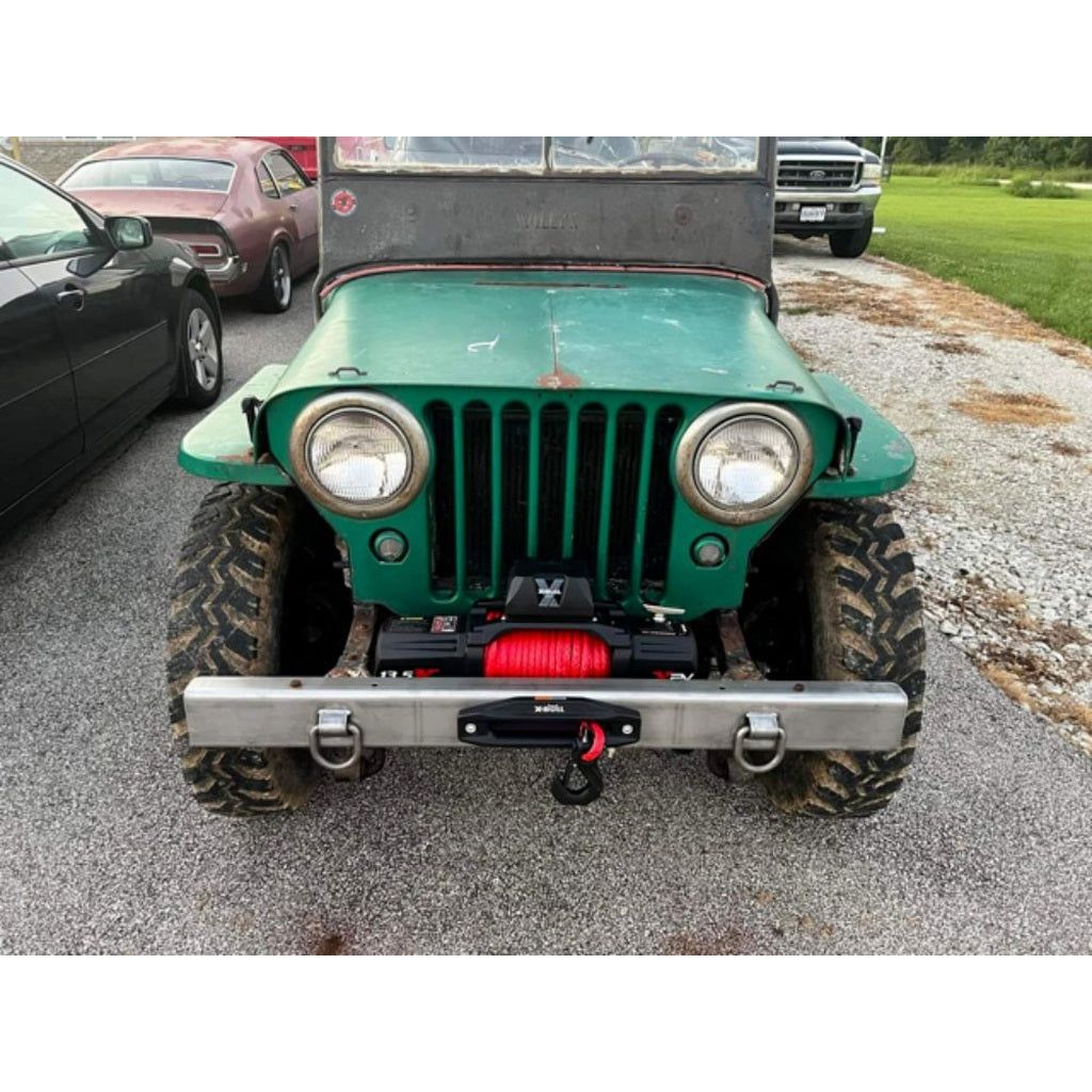 Off Road Heavy Duty Front Bumper, 1946-1964, Willys Jeep CJ-2A, CJ-3A ...
