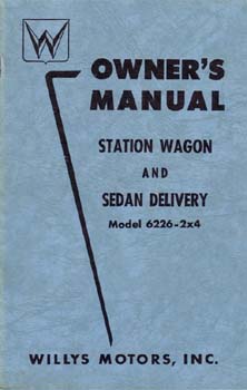 Owners Manual - 2W Station Wagon & Sedan Delivery 1955 - 1960 - The JeepsterMan