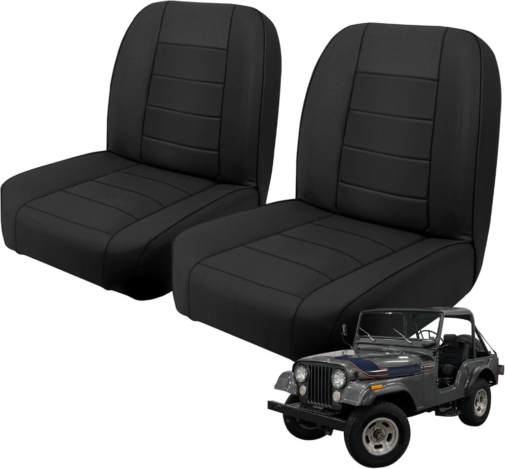 Slip - On Seat Covers, Low Back,1965 - 1973, Jeepster Commando, CJ - 5, CJ - 6, CJ - 7, CJ - 8 - The JeepsterMan