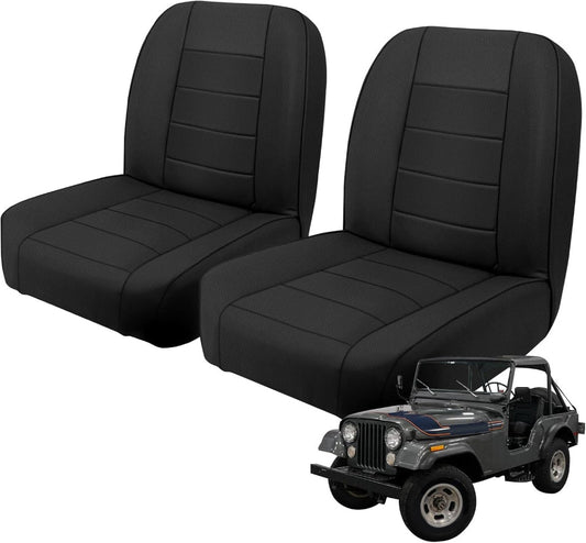 Slip - On Seat Covers, Low Back,1965 - 1973, Jeepster Commando, CJ - 5, CJ - 6, CJ - 7, CJ - 8 - The JeepsterMan