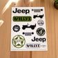 Sticker - Jeep® Willys - Sheet - The JeepsterMan