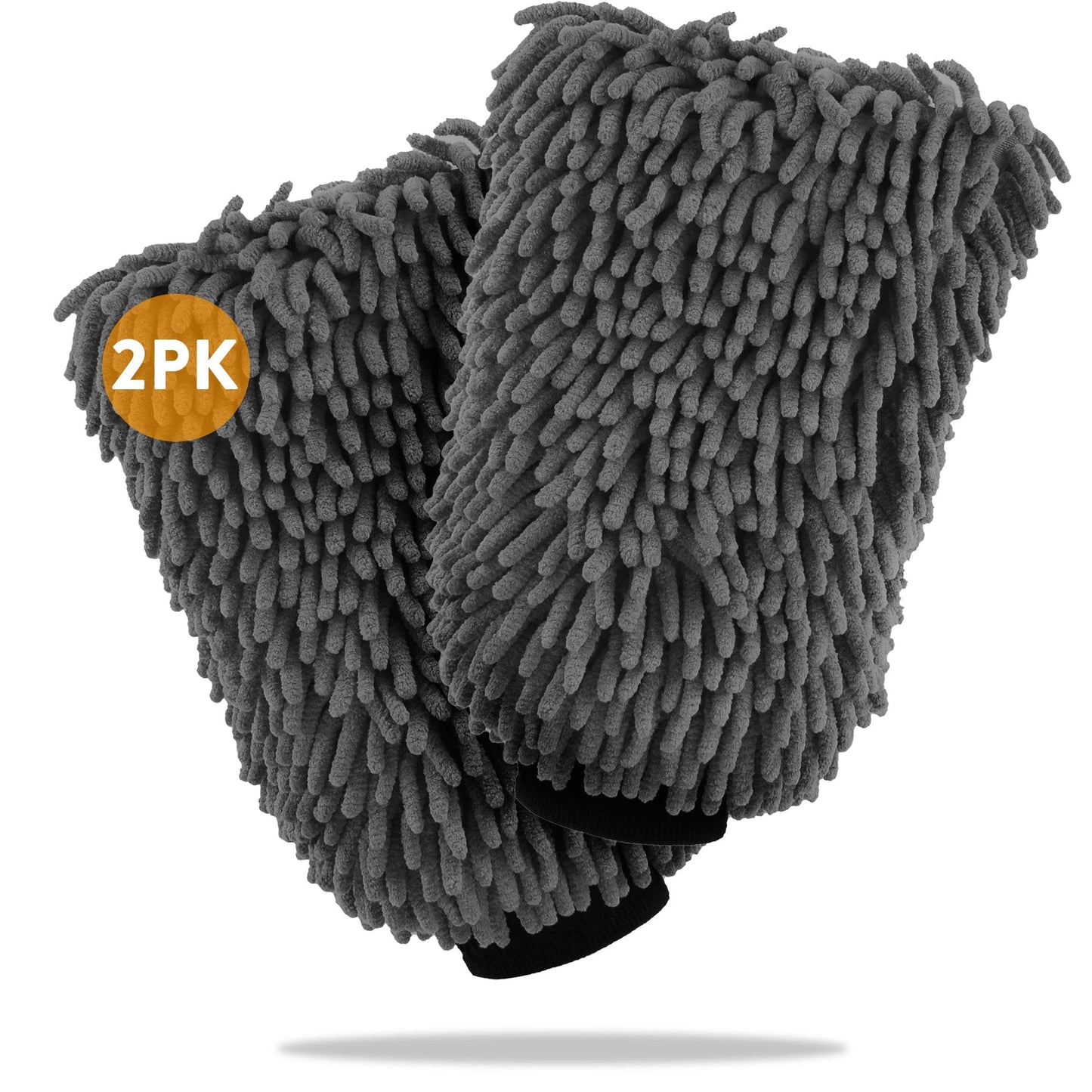 WASH&WHIPS Microfiber Chenille Car Cleaning Mitt - 2pk - The JeepsterMan