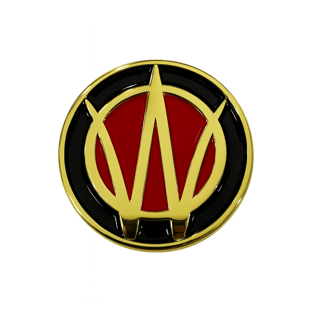 Willys Overland Center Emblem, Gold, 1953 - 1963, Willys Station Wagon and Pick Up - The JeepsterMan