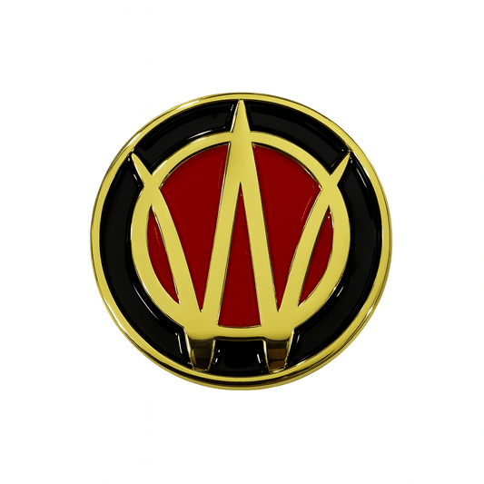 Willys Overland Center Emblem, Gold, 1953 - 1963, Willys Station Wagon and Pick Up - The JeepsterMan