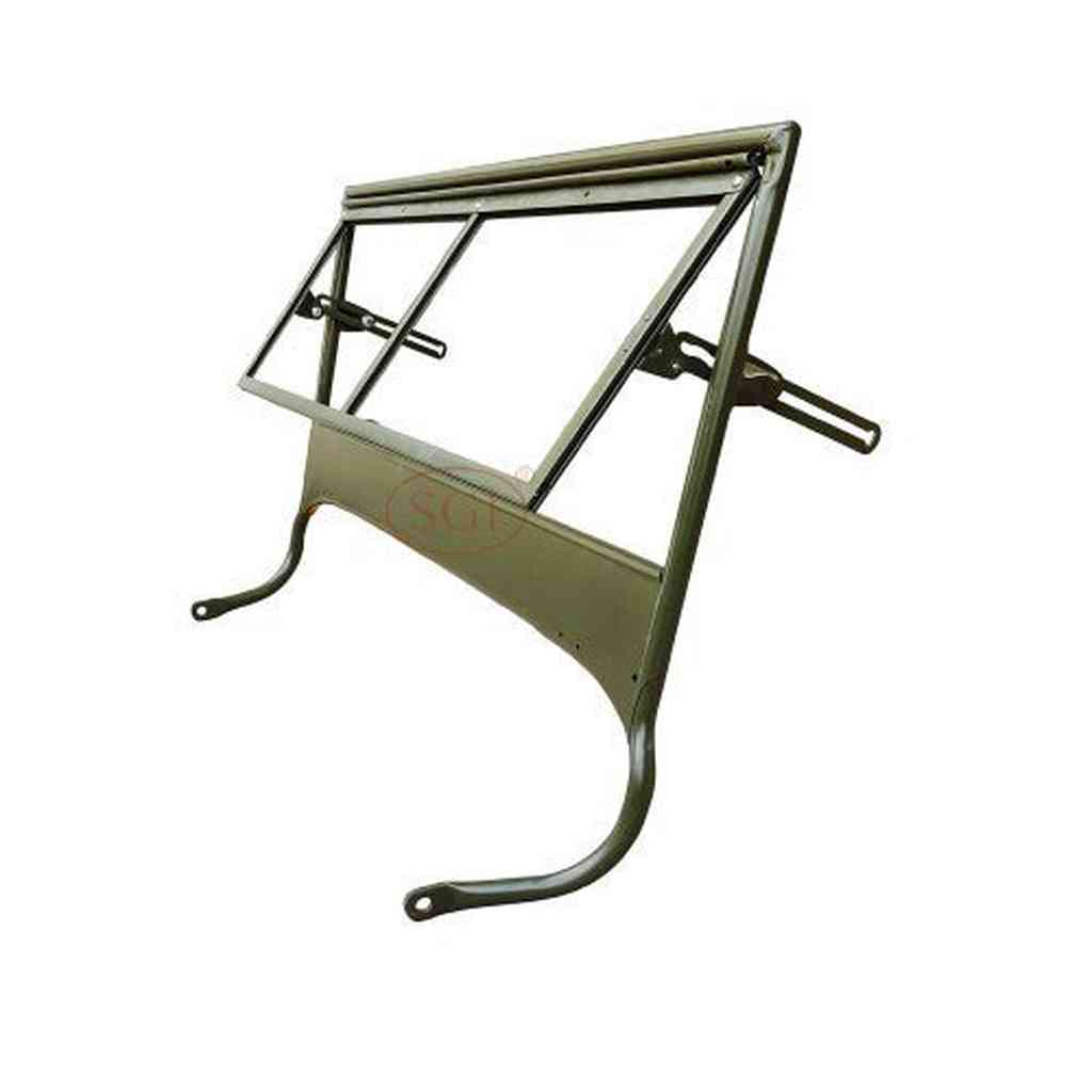 Windshield Frame Assembly, Slat Grille, 1941-1942, MB - The JeepsterMan