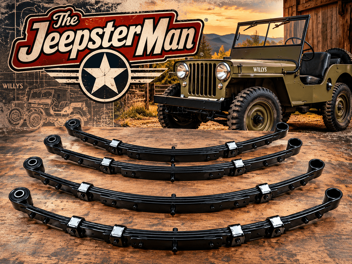 YJ Leaf Spring Conversion, US Made, 1941-1964, Willys Jeep MB, GPW, CJ2A, CJ3A, CJ3B - The JeepsterMan