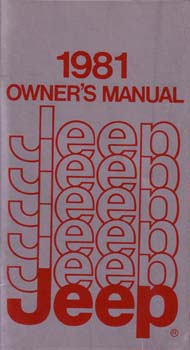 1981 Jeep Owners Manual - The JeepsterMan