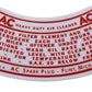 226 Air Cleaner Decal, Red and White, 1954-1964 Willys Pick Up and Station Wagon - The JeepsterMan