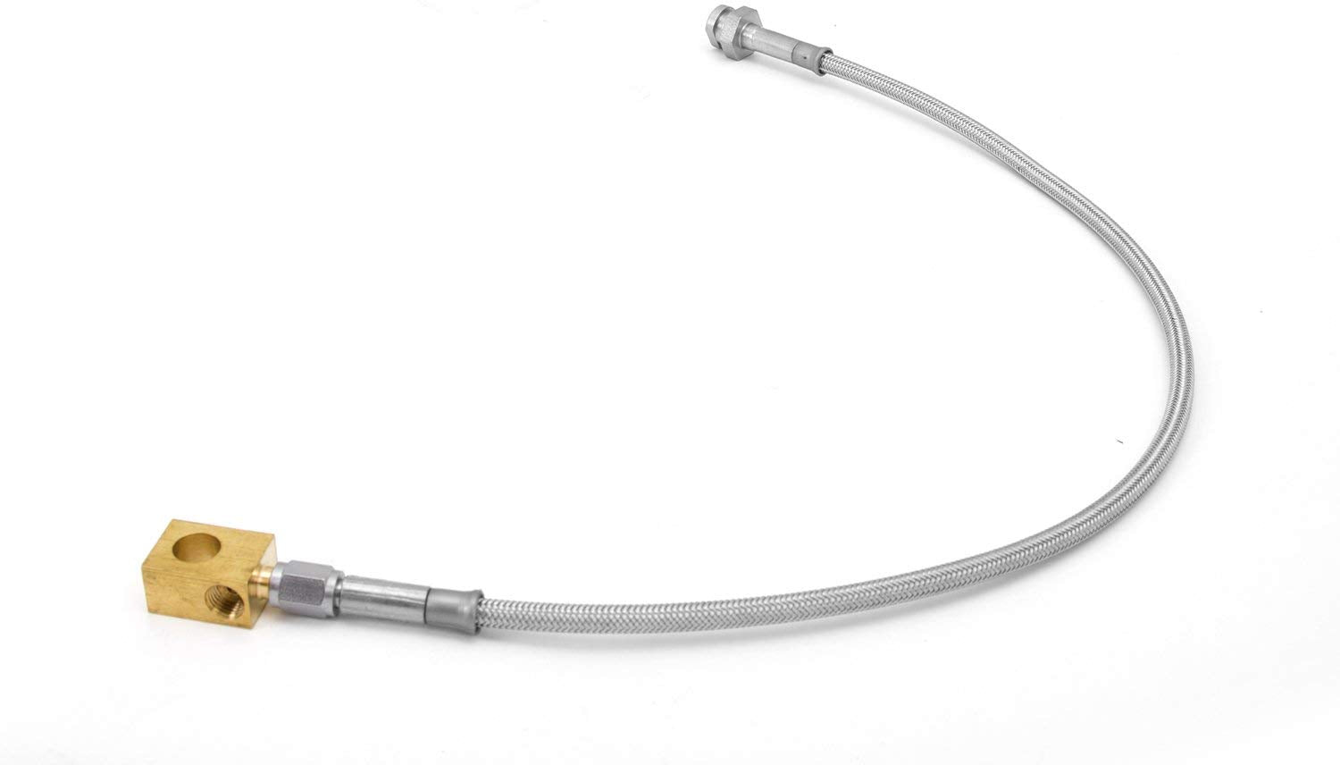 Brake Hose, Rear, 4 Inches Long, Steel Braided, 1972-1973 Commando - The JeepsterMan