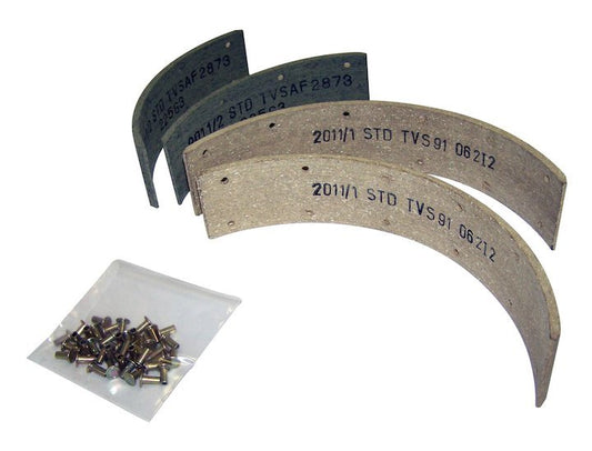 Brake Lining Set, For Front or Rear Shoes, 9' Brakes, 1941-1965, Willys and Jeep - The JeepsterMan