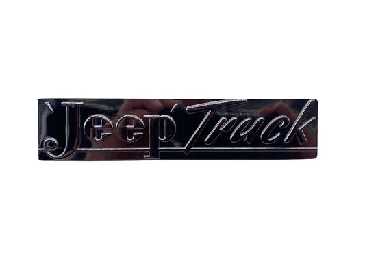 Chrome Hood "Jeep Truck" Name Plate, 1947-1949, Willys Jeep Pickup Truck - The JeepsterMan