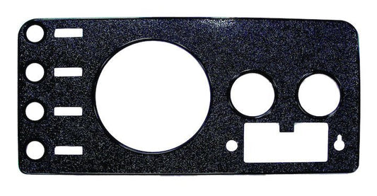 Dash Overlay Panel (Black w/ Radio Opening), 1976-1986, Jeep CJ-5, CJ-7, & CJ-8 - The JeepsterMan