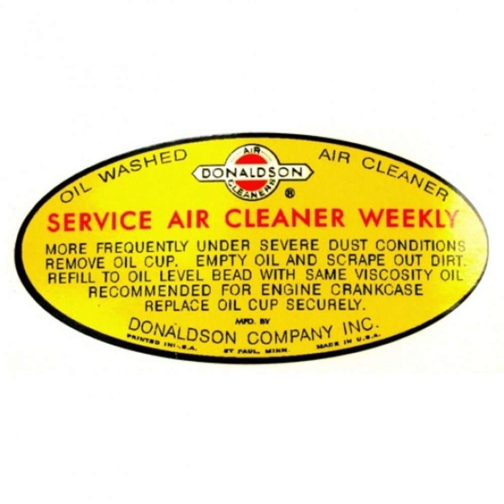 Donaldson Air Cleaner Decal, (Dome Top), 1947-1971, Willys and Jeep Vehicles - The JeepsterMan