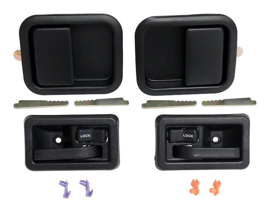 Door Handle Kit (Black), 1981-1986, Jeep CJ-5, CJ-7, & CJ-8 w/ Full Steel Doors - The JeepsterMan