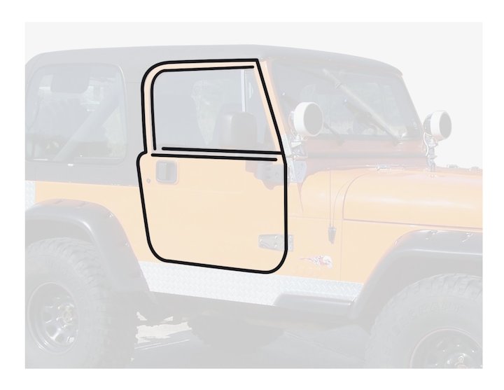 Door Weatherstrip Master Kit, 19761986, Jeep CJ7 & CJ8 w/ Full Stee