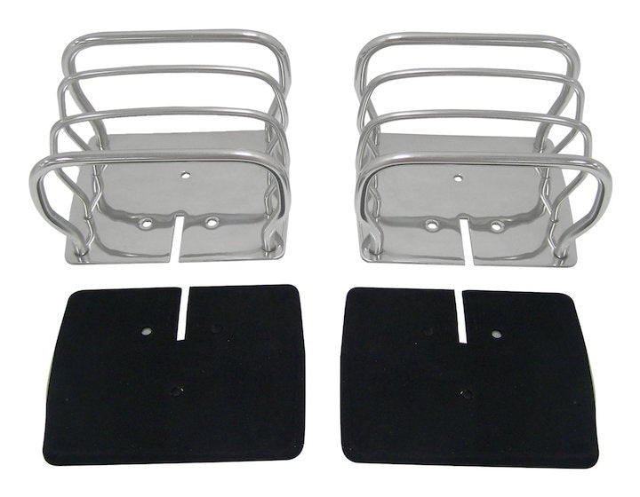 Euro Tail Light Guard Set (Stainless), 1976-1986, Jeep CJ-7 & CJ-8 - The JeepsterMan