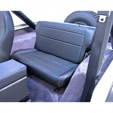 Fold & Tumble Rear Seat, Black, 1976-1995 CJ and Wrangler - The JeepsterMan