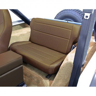 Fold & Tumble Rear Seat, Nutmeg, 1976-1995 CJ and Wrangler - The JeepsterMan