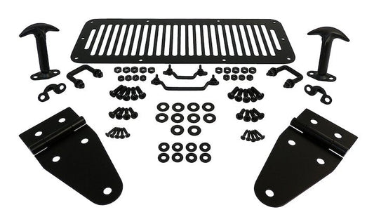 Hood Set (Black Polished), 1978-1986 Willys & Jeep CJ-5, CJ-7, and CJ-8 - The JeepsterMan