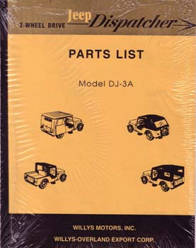 Jeep DJ-3A Parts List - The JeepsterMan