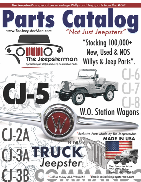 JeepsterMan Paper Catalog for 1941-1986 Willys, Jeep & Commando Parts.