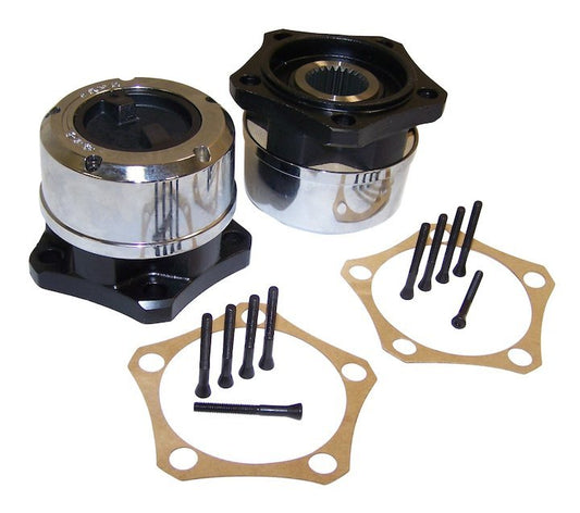 Manual Locking Hub Set, 1981-1986, Jeep CJ-5, CJ-7, & CJ-8 w/ 5-Bolt Flange Mounting - The JeepsterMan