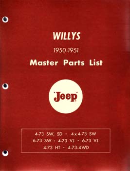 Master Parts List - Willys 1950-1951 - The JeepsterMan