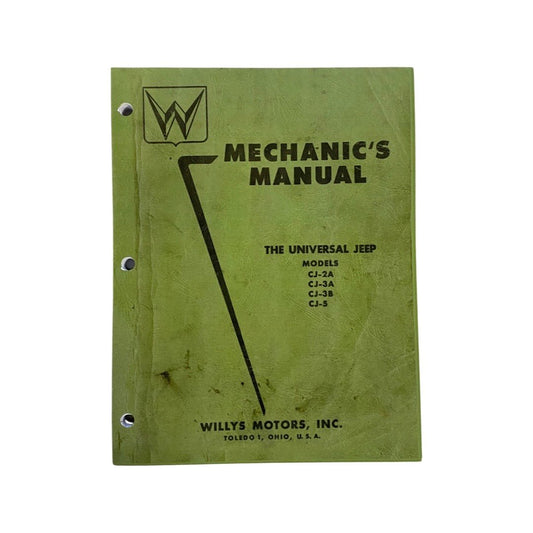 Mechanics Manual, 1946-1964, Willys Jeep CJ-2A, CJ-3A, CJ-3B, CJ-5 - The JeepsterMan