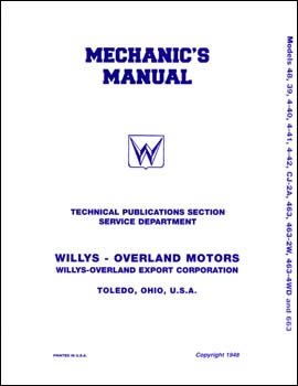 Mechanics Manual - Models CJ-2A, Willys Jeepster, Station Wagon, and Truck - The JeepsterMan