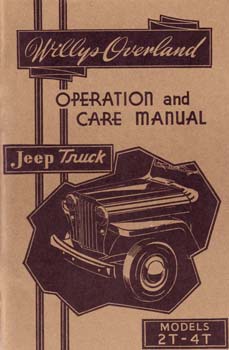 Owners Manual - Jeep Truck Models 2T-4T - The JeepsterMan